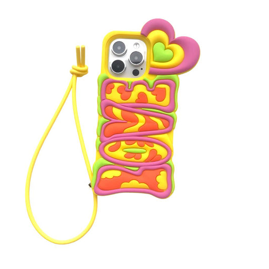 iPhone 15 Pro Case - LOVE (Yellow)