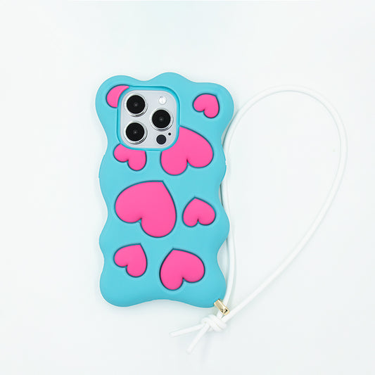 iPhone 15 Pro Case - Happy and Free (Blue)