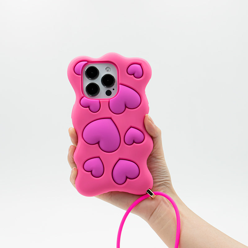 iPhone 15 Pro Case - Happy and Free (Pink)