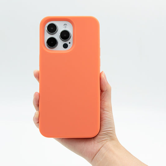 iPhone 15 Pro Max Silicone Case (Orange)