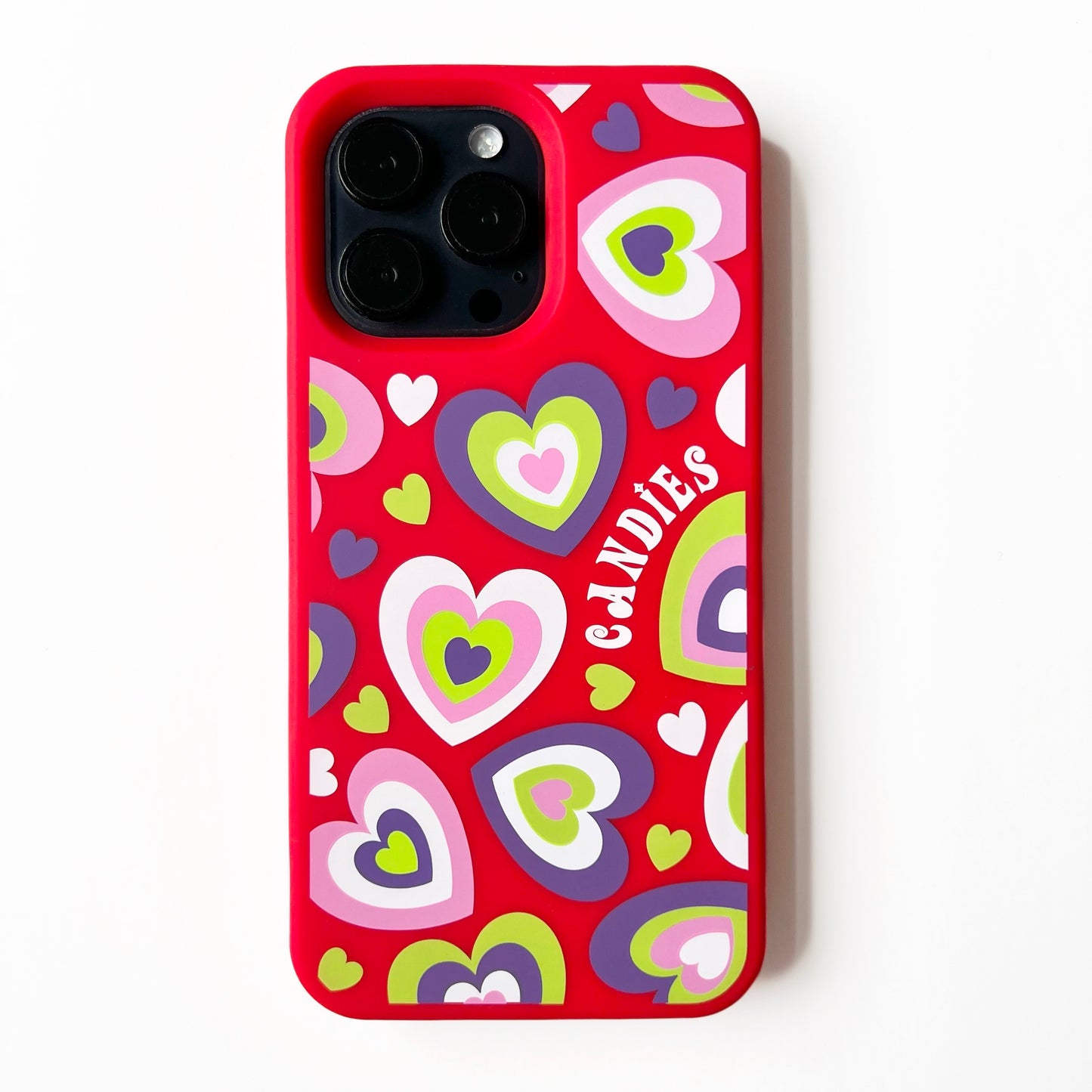 iPhone 14 Pro Max - Candies Hearts Case (Red)