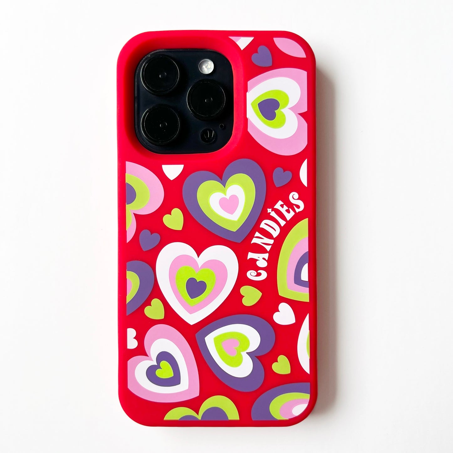 iPhone 14 Pro - Candies Hearts Case (Red)