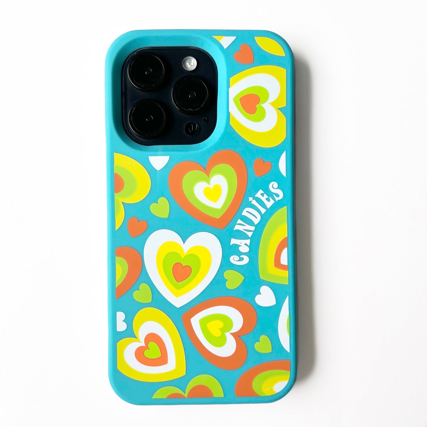 iPhone 14 Pro - Candies Hearts Case (Blue)