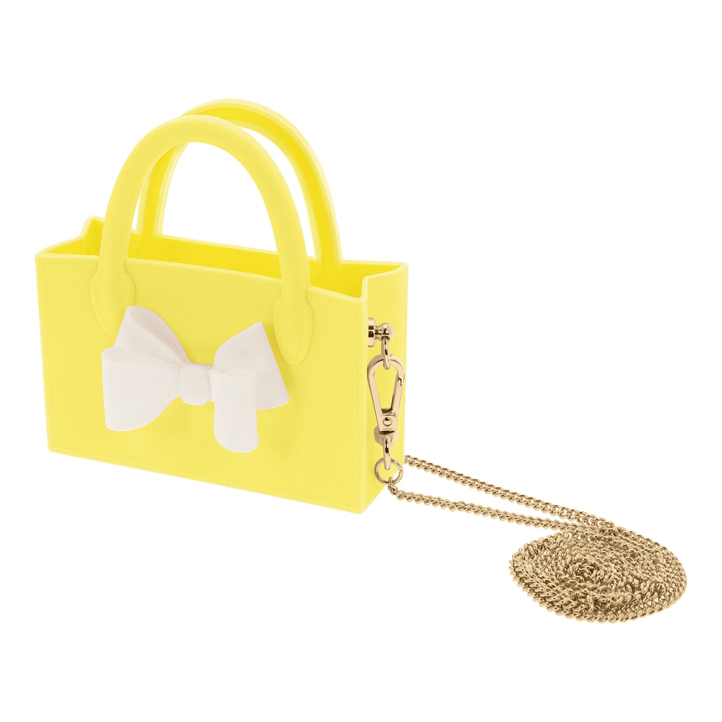 Micro Ribbon Box Bag (Yellow)