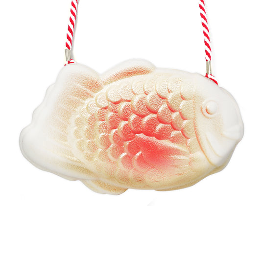 Taiyaki Bag (Metallic White and Red)