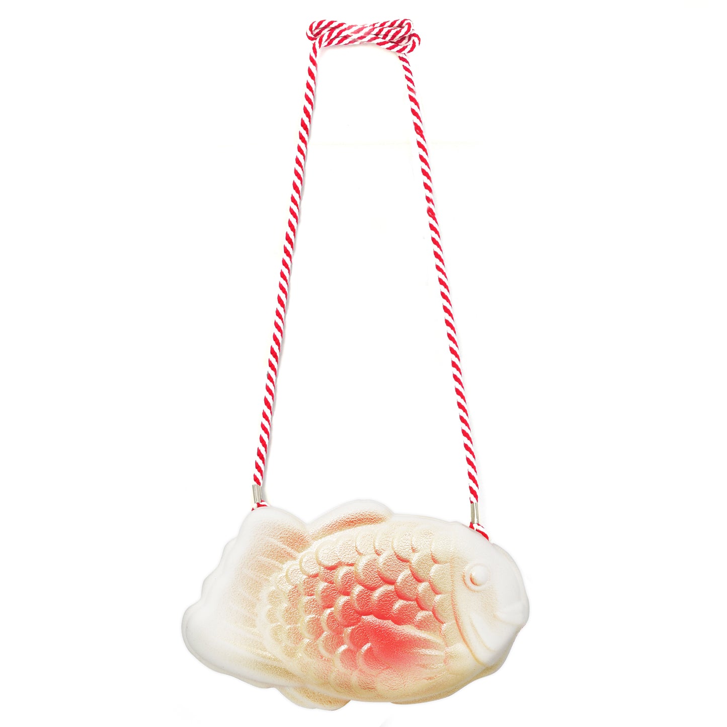 Taiyaki Bag (Metallic White and Red)