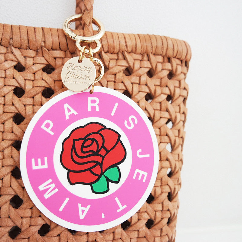 Happy Charm - I Love You Paris - Pink (2 sizes available)
