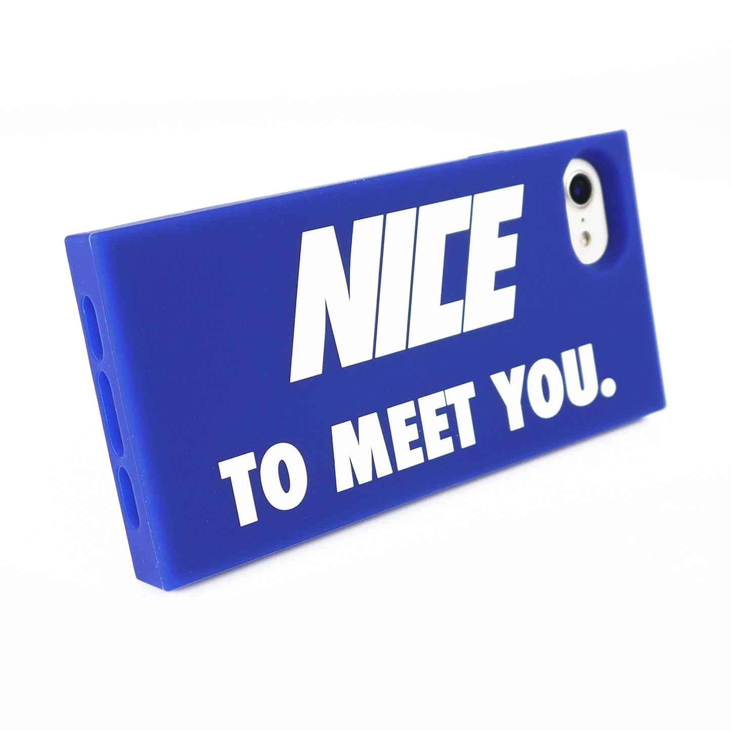 iPhone SE/7/8 Simple Case - Nice to Meet You (Blue)