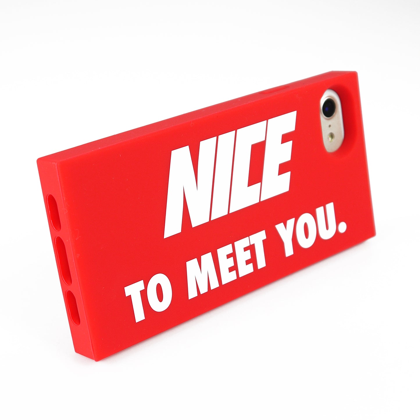 iPhone SE/7/8 Simple Case - Nice to Meet You (Red)