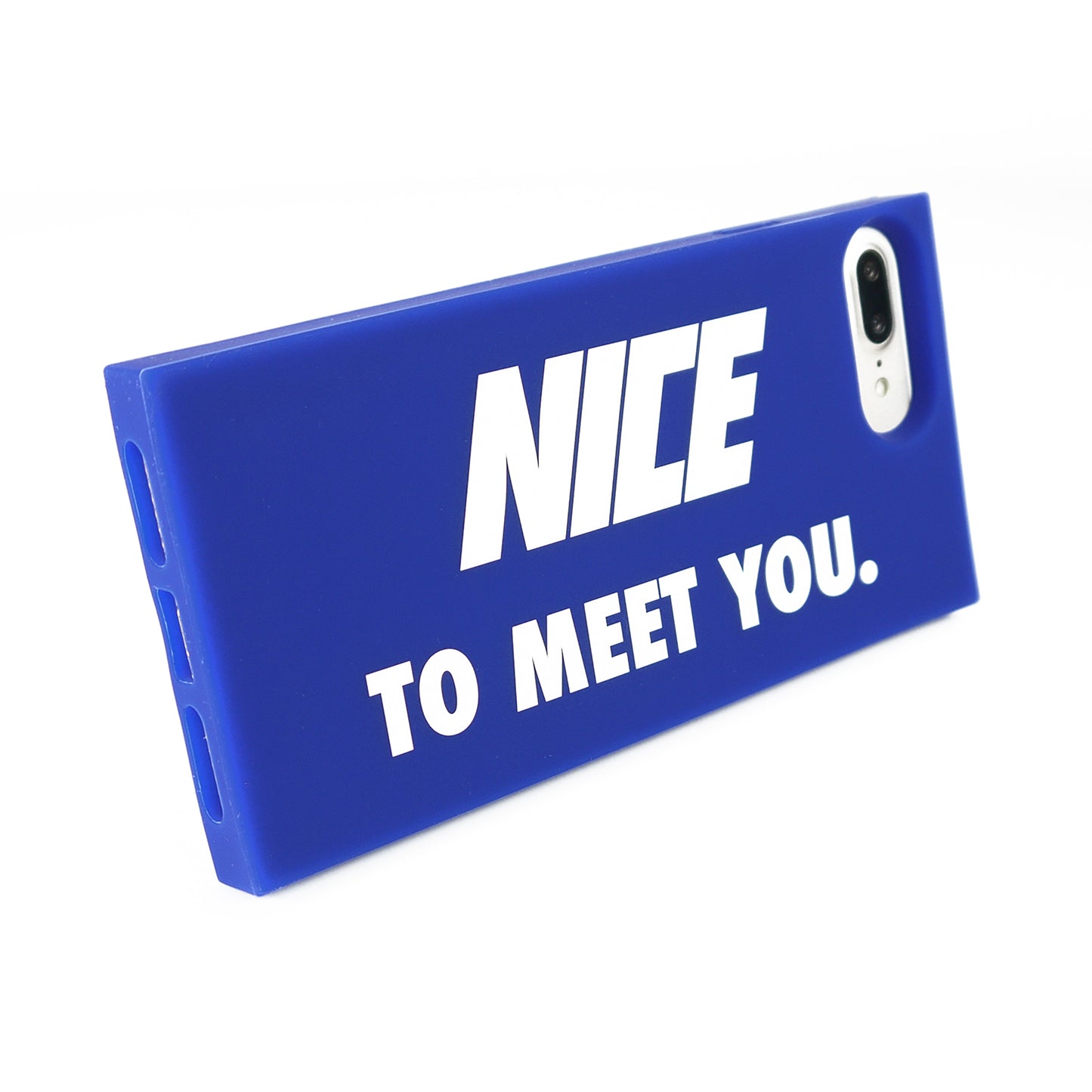 iPhone 7 Plus/8 Plus Simple Case - Nice to Meet You (Blue)