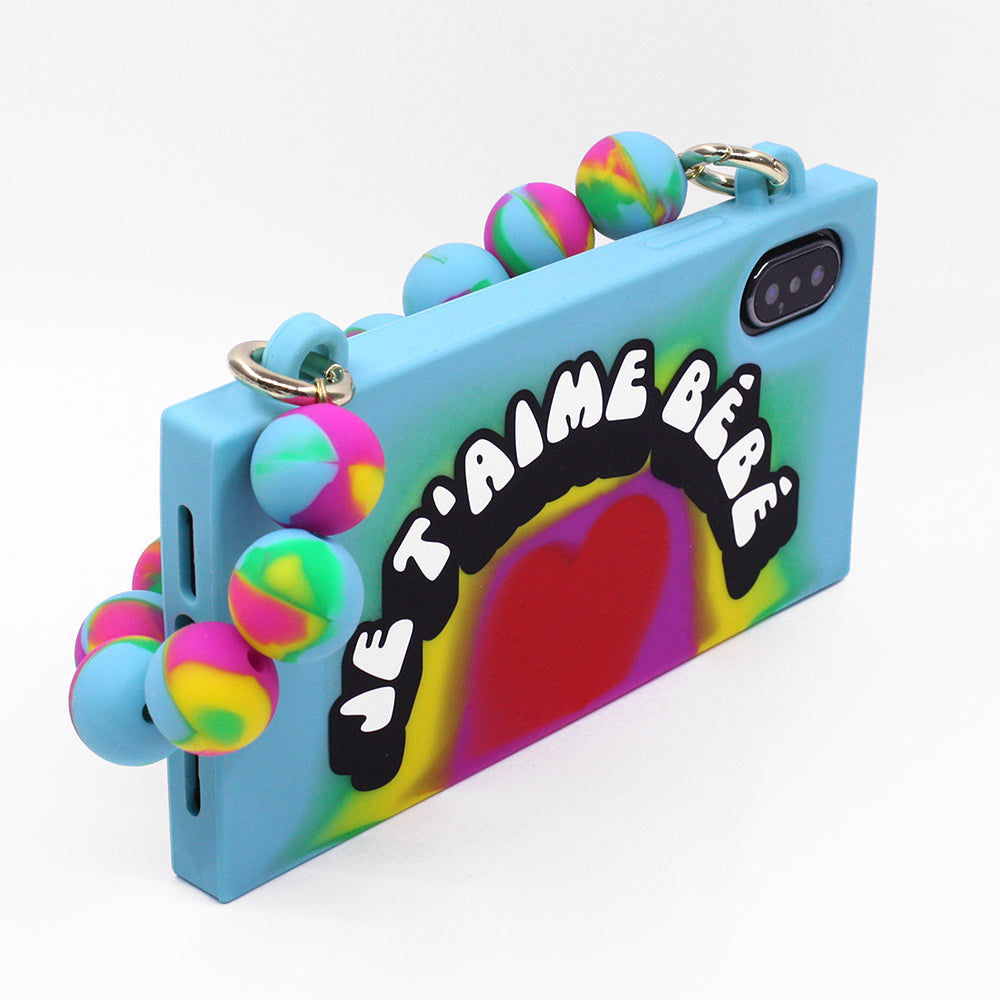 iPhone X/Xs Rainbow Handbag Case - JE T'AIME BÉBÉ!