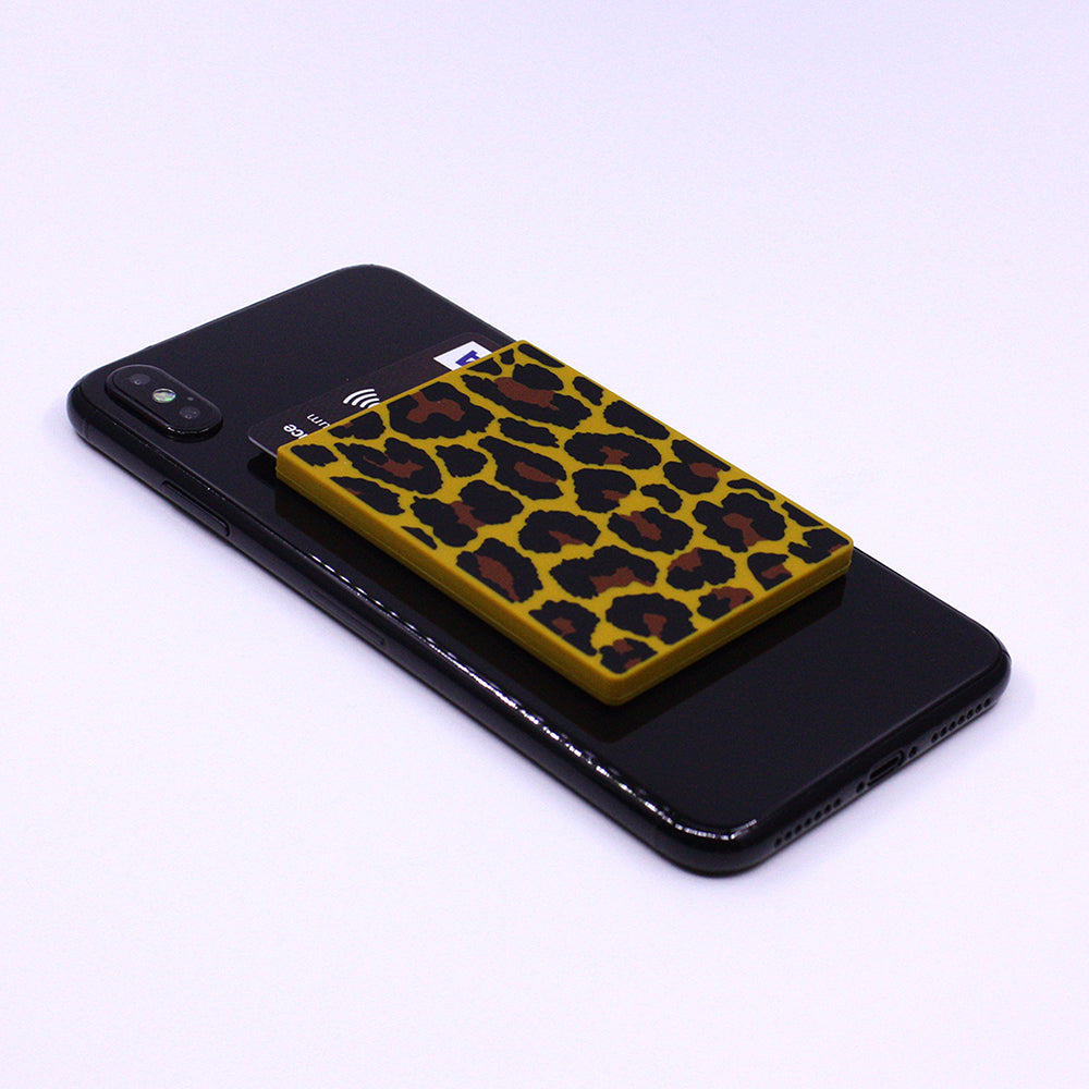Removable Sticker Card Case - Leopard
