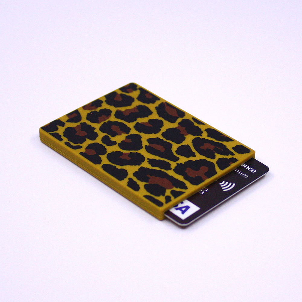Removable Sticker Card Case - Leopard