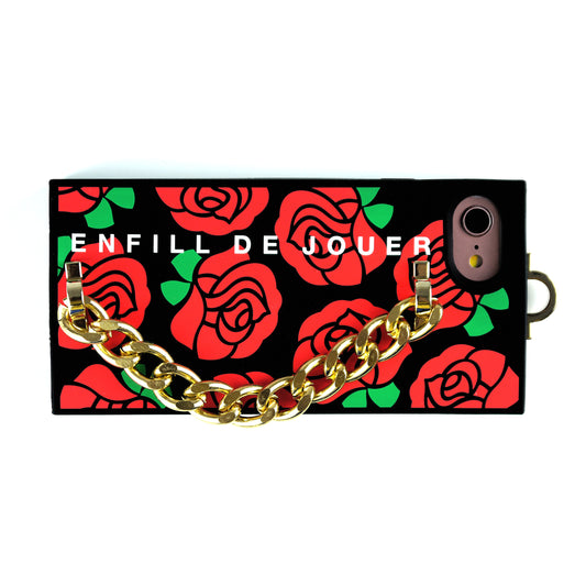 iPhone SE/7/8 Red Rose Chain Case