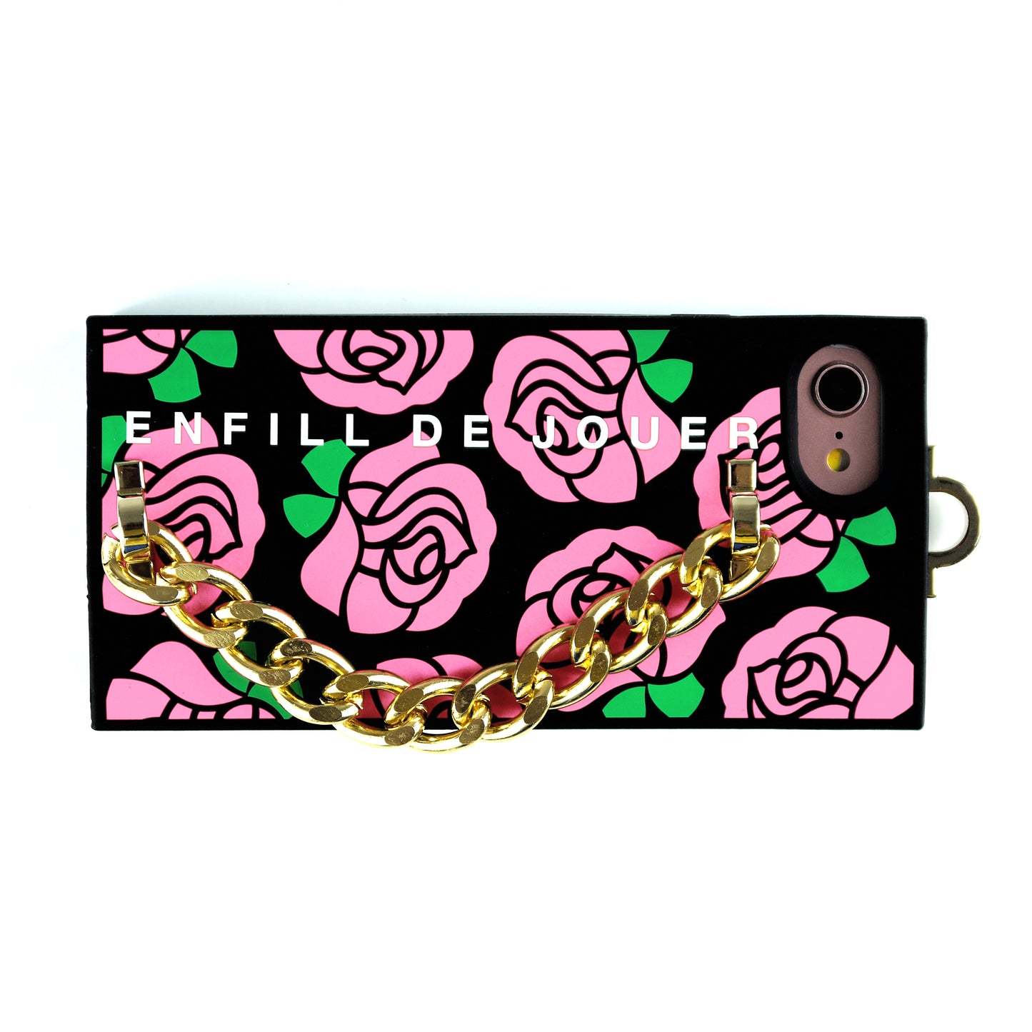 iPhone SE/7/8 Pink Rose Chain Case