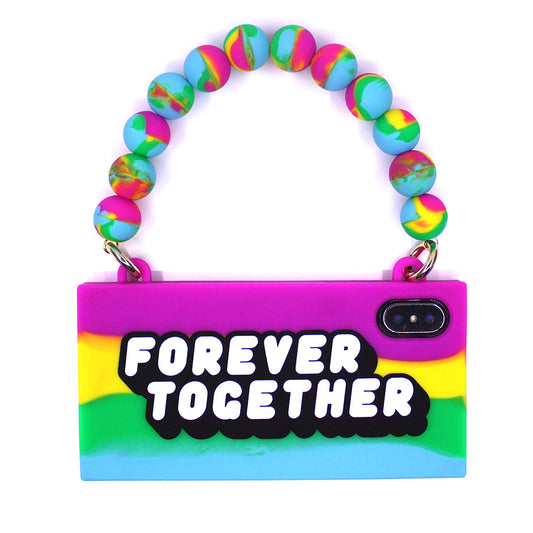 iPhone X/Xs Rainbow Handbag Case - FOREVER TOGETHER