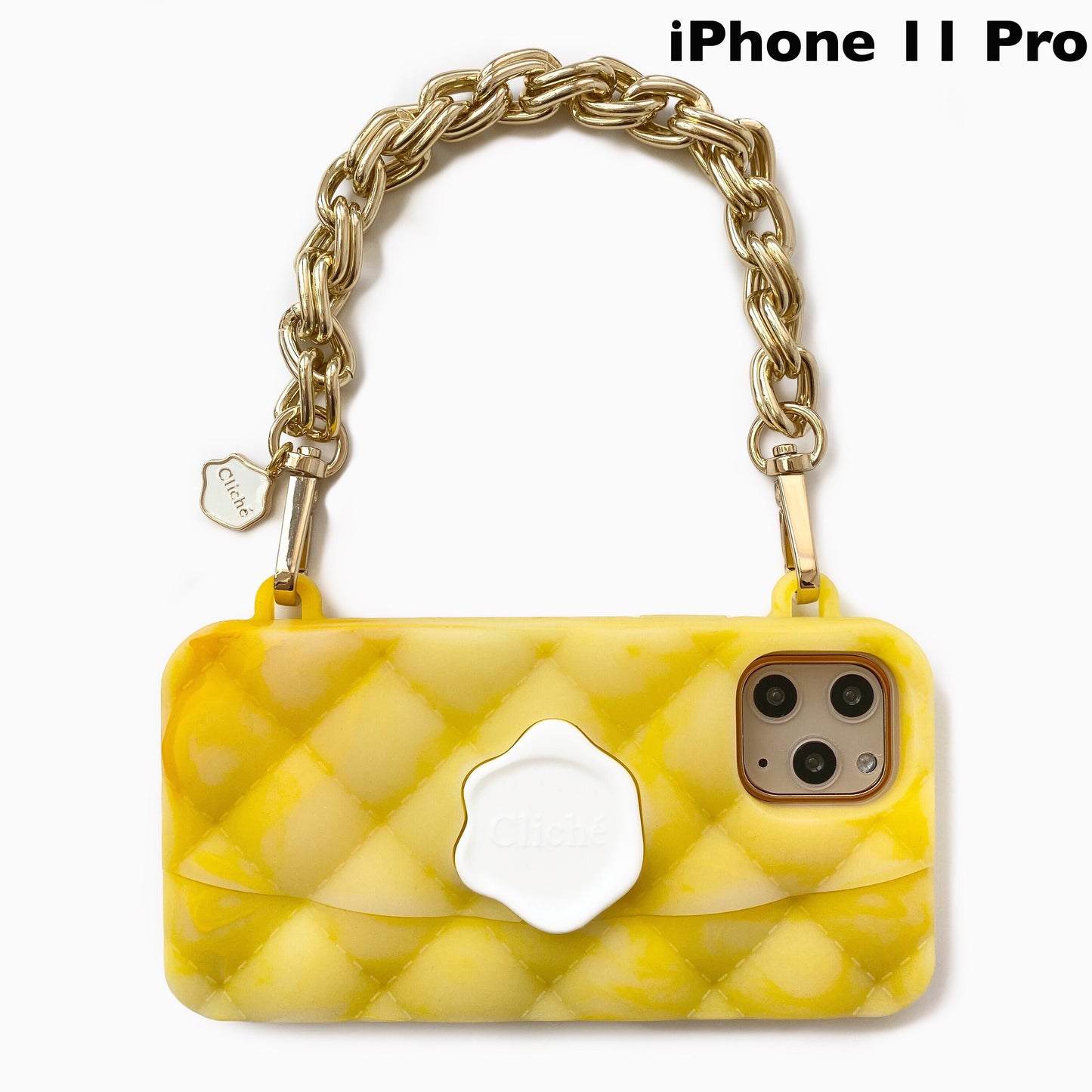 iPhone 11/11 Pro/11 Pro Max Yellow Marble Seal Stamped Case