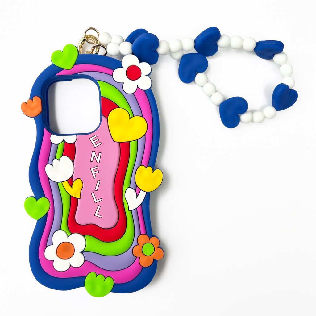 iPhone 14 Pro Case - Rainbow Fantasy (Blue)