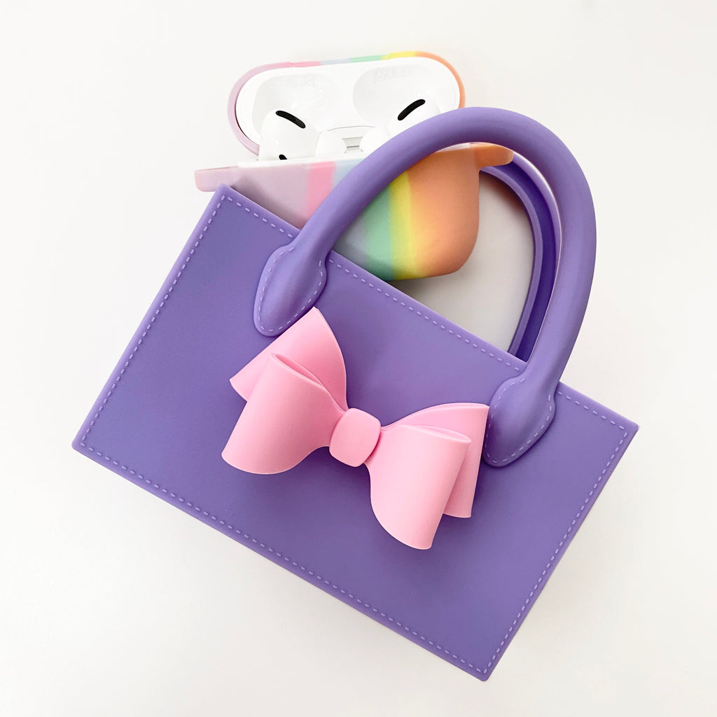Micro Ribbon Box Bag (Purple)