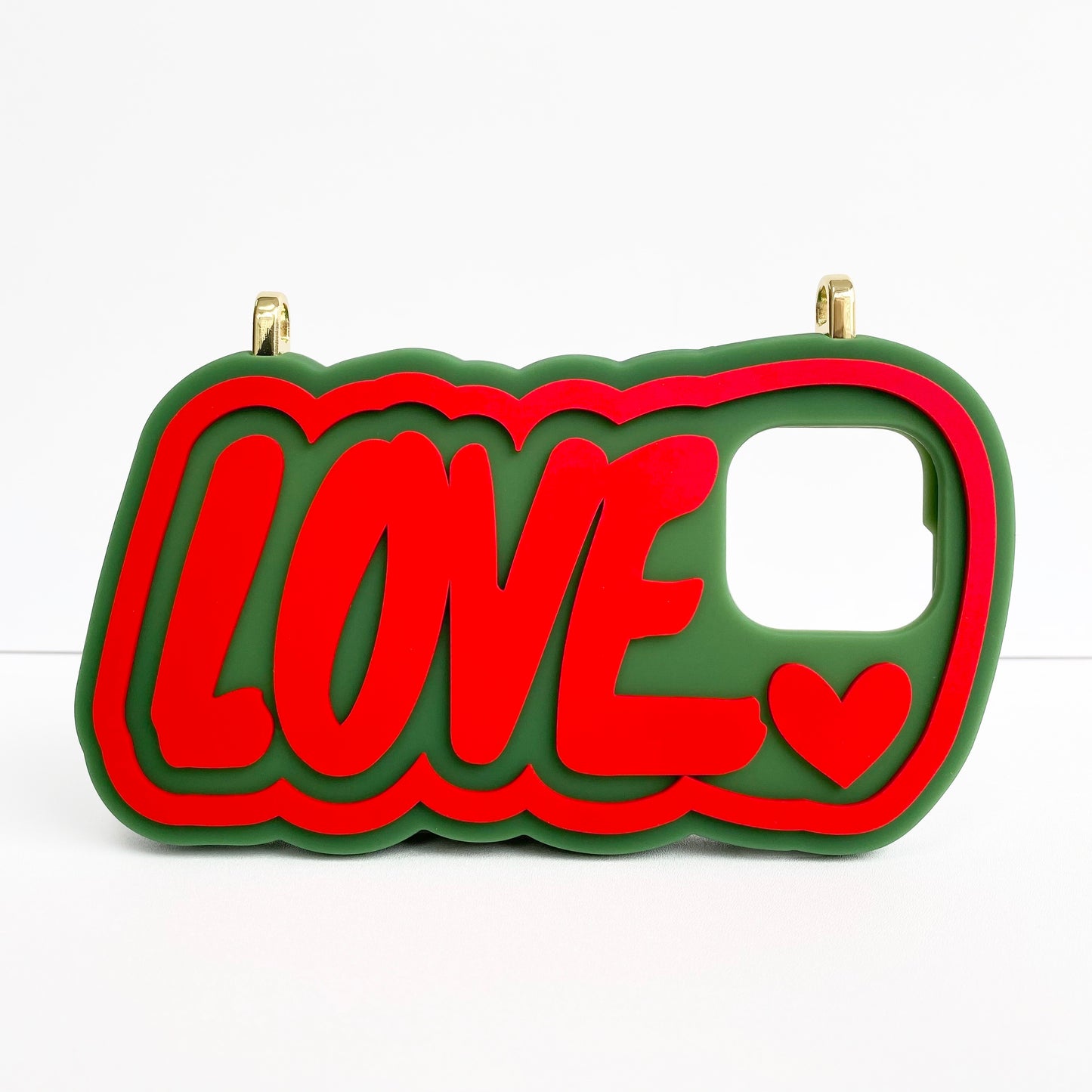 iPhone 13 / 13 Pro Case - LOVE (Green/Red)