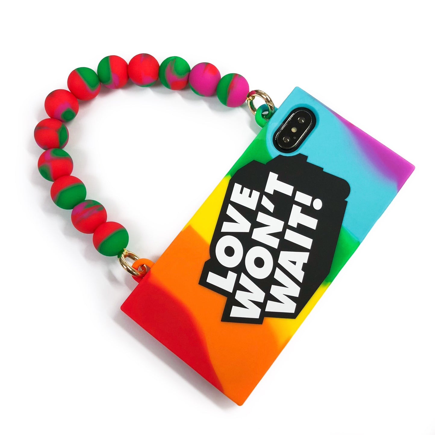 iPhone X/Xs Rainbow Handbag Case - LOVE WON'T WAIT!