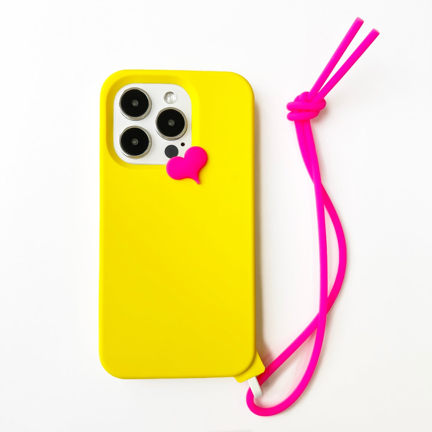 iPhone 14 Pro Case with Mini Heart (Yellow)