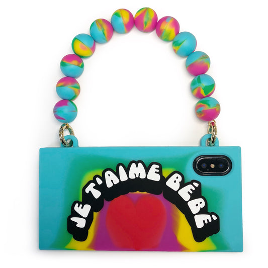 iPhone X/Xs Rainbow Handbag Case - JE T'AIME BÉBÉ!