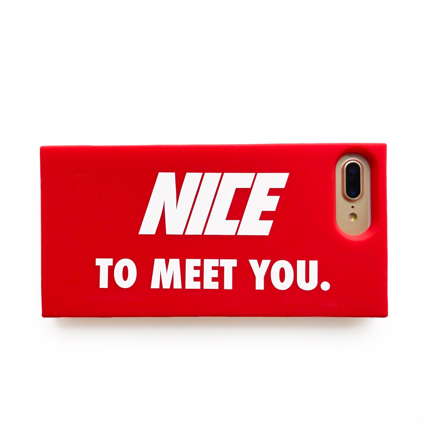 iPhone 7 Plus/8 Plus Simple Case - Nice to Meet You (Red)