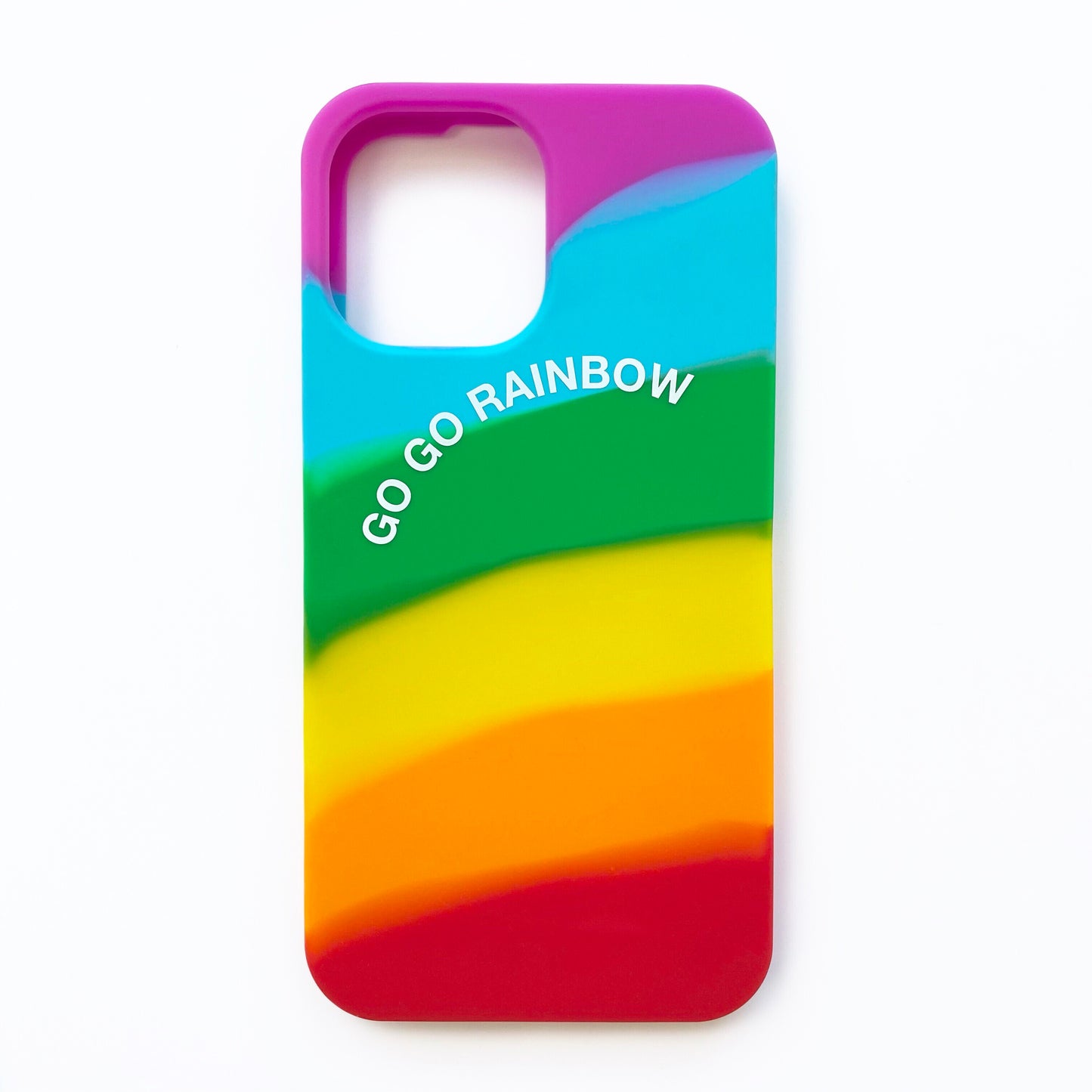 iPhone 12 Pro Max Simple Case - Go Go Rainbow