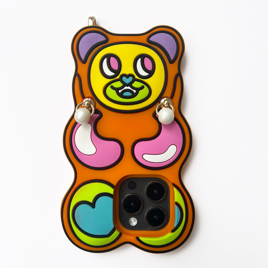 iPhone 14 Pro Case - Happy Gummy Bear (Orange)