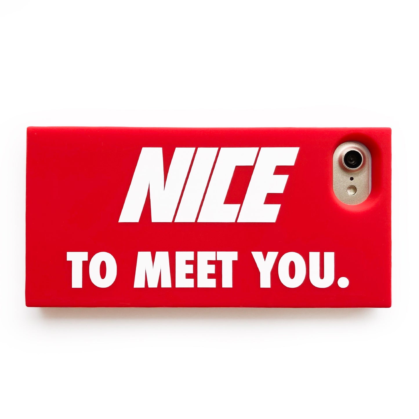 iPhone SE/7/8 Simple Case - Nice to Meet You (Red)