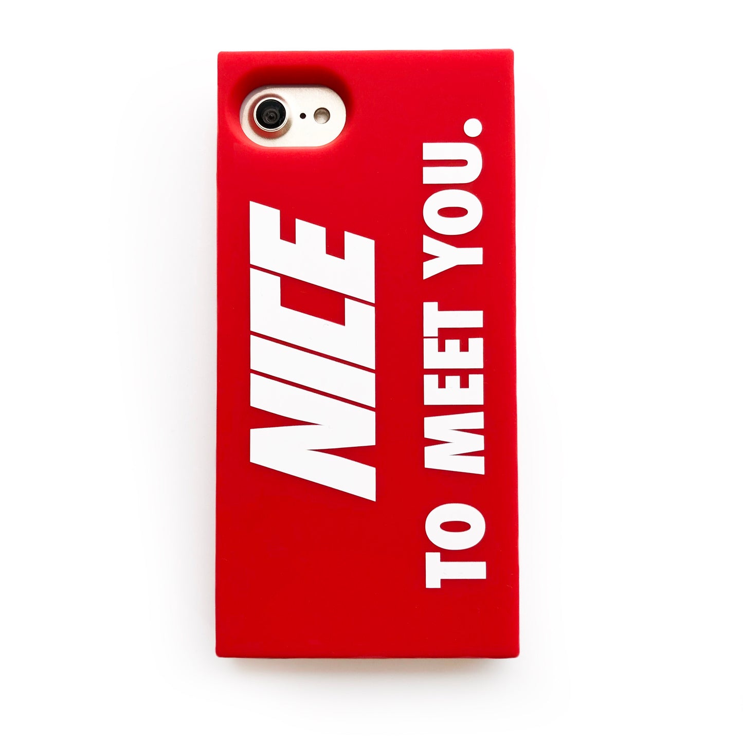 iPhone SE/7/8 Simple Case - Nice to Meet You (Red)