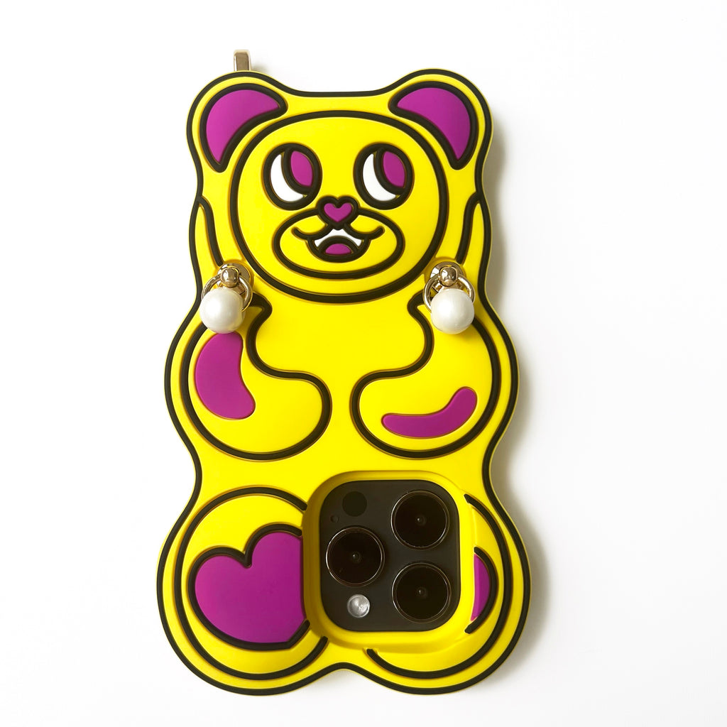 iPhone 14 Pro Case - Happy Gummy Bear (Yellow)