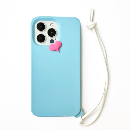 iPhone 14 Pro Max Case with Mini Heart (Blue)
