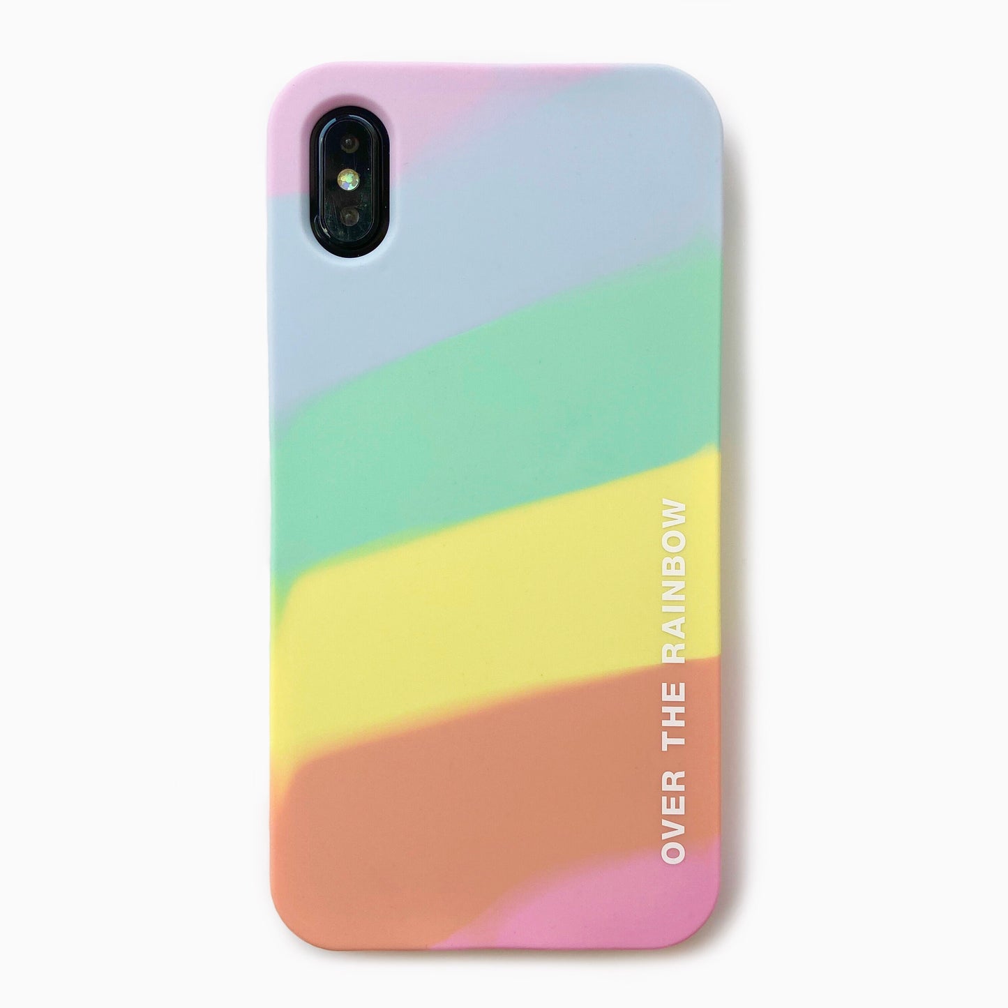 iPhone XS Max simple case - OVER THE RAINBOW (Pastel)