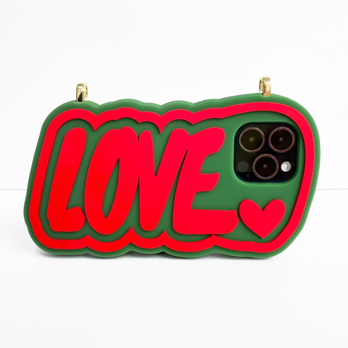 iPhone 13 Pro Max Case - LOVE (Green/Red)