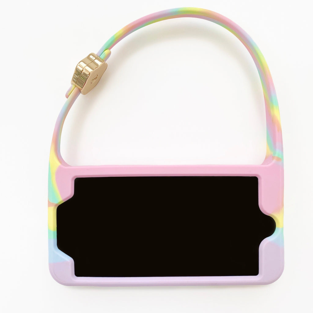 iPhone SE Rainbow Quilted Hobo Bag Case with Swarovski Stones