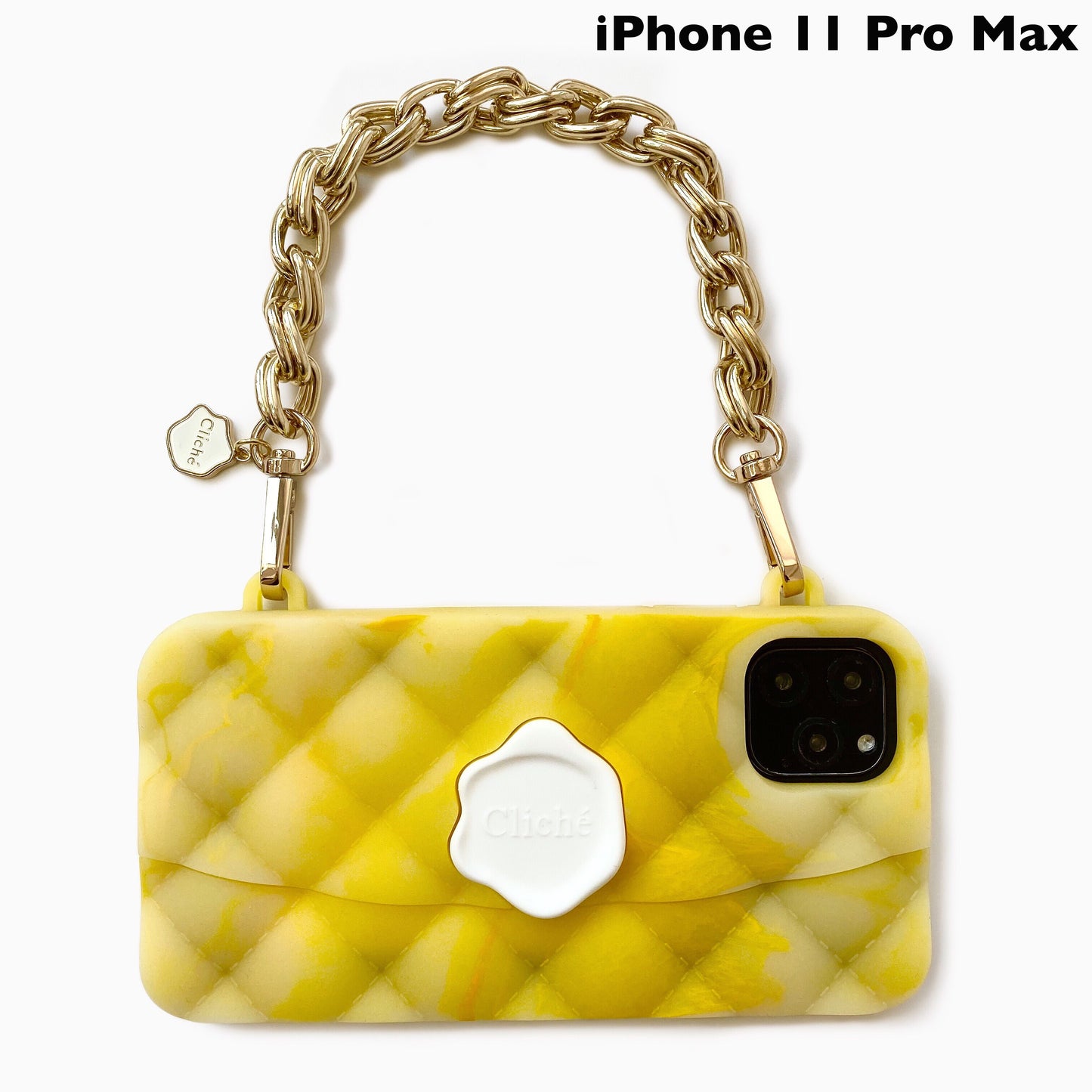 iPhone 11/11 Pro/11 Pro Max Yellow Marble Seal Stamped Case