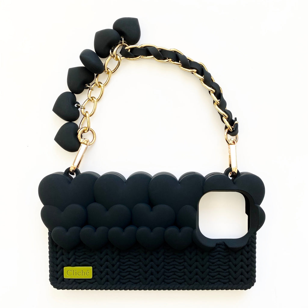 iPhone 12 Pro Max Knitted Hearts Case with Strap