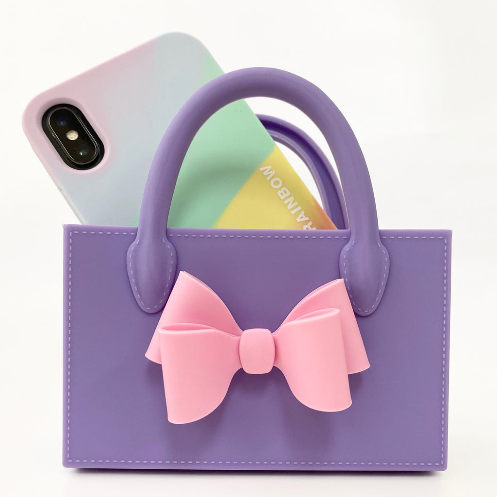 Micro Ribbon Box Bag (Purple)