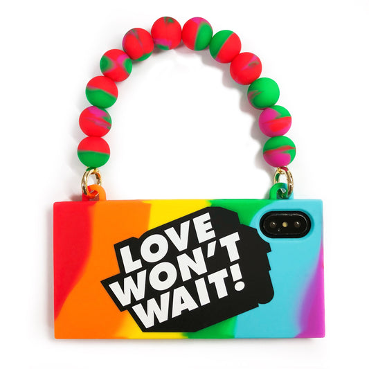 iPhone X/Xs Rainbow Handbag Case - LOVE WON'T WAIT!