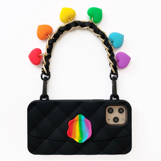 iPhone 11 Pro Rainbow and Black Seal Stamped Case
