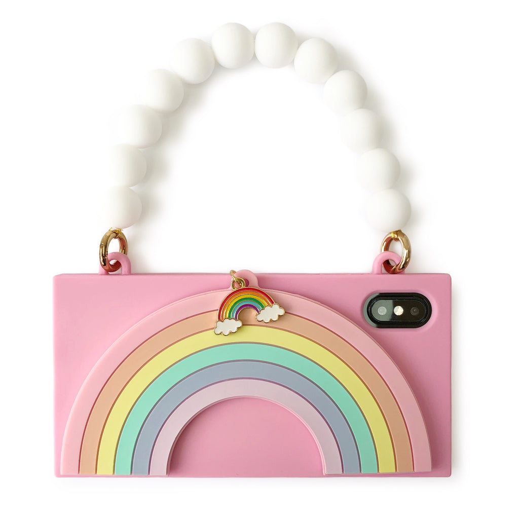 iPhone XS Max - Pink Rainbow Handbag Case