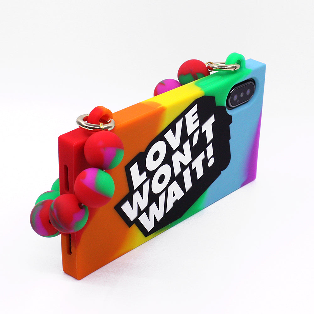 iPhone X/Xs Rainbow Handbag Case - LOVE WON'T WAIT!