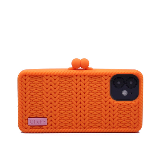 iPhone 12 Knitted Case (Orange)
