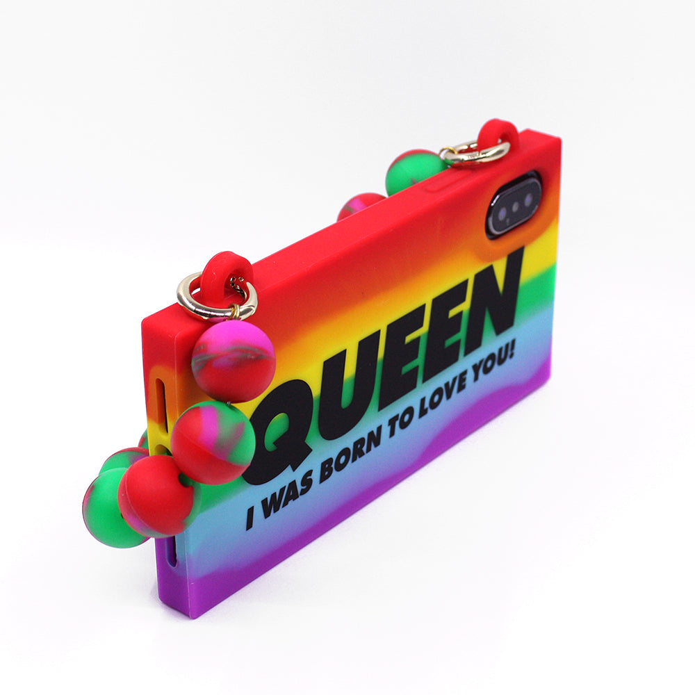 iPhone X/Xs Rainbow Handbag Case - QUEEN!