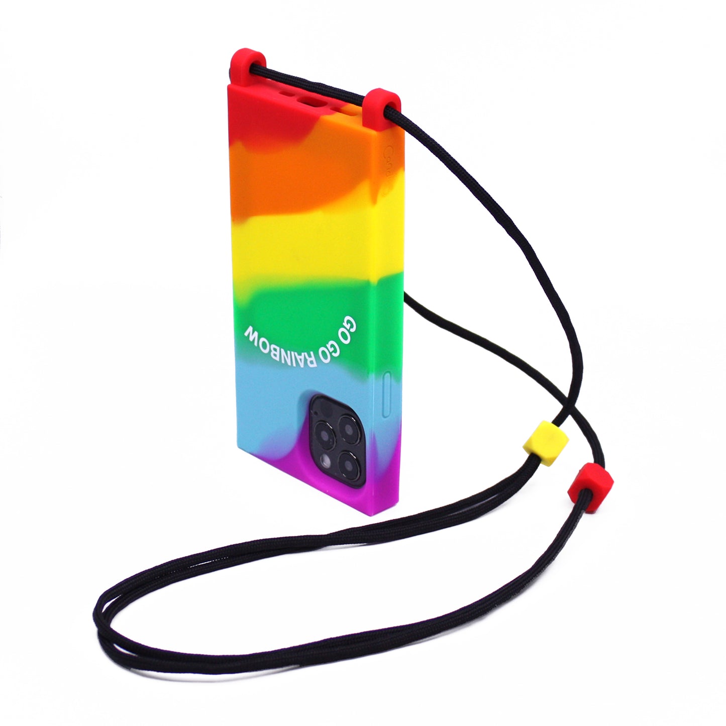 iPhone 12 / 12 Pro Lanyard iPhone Case - Go Go Rainbow