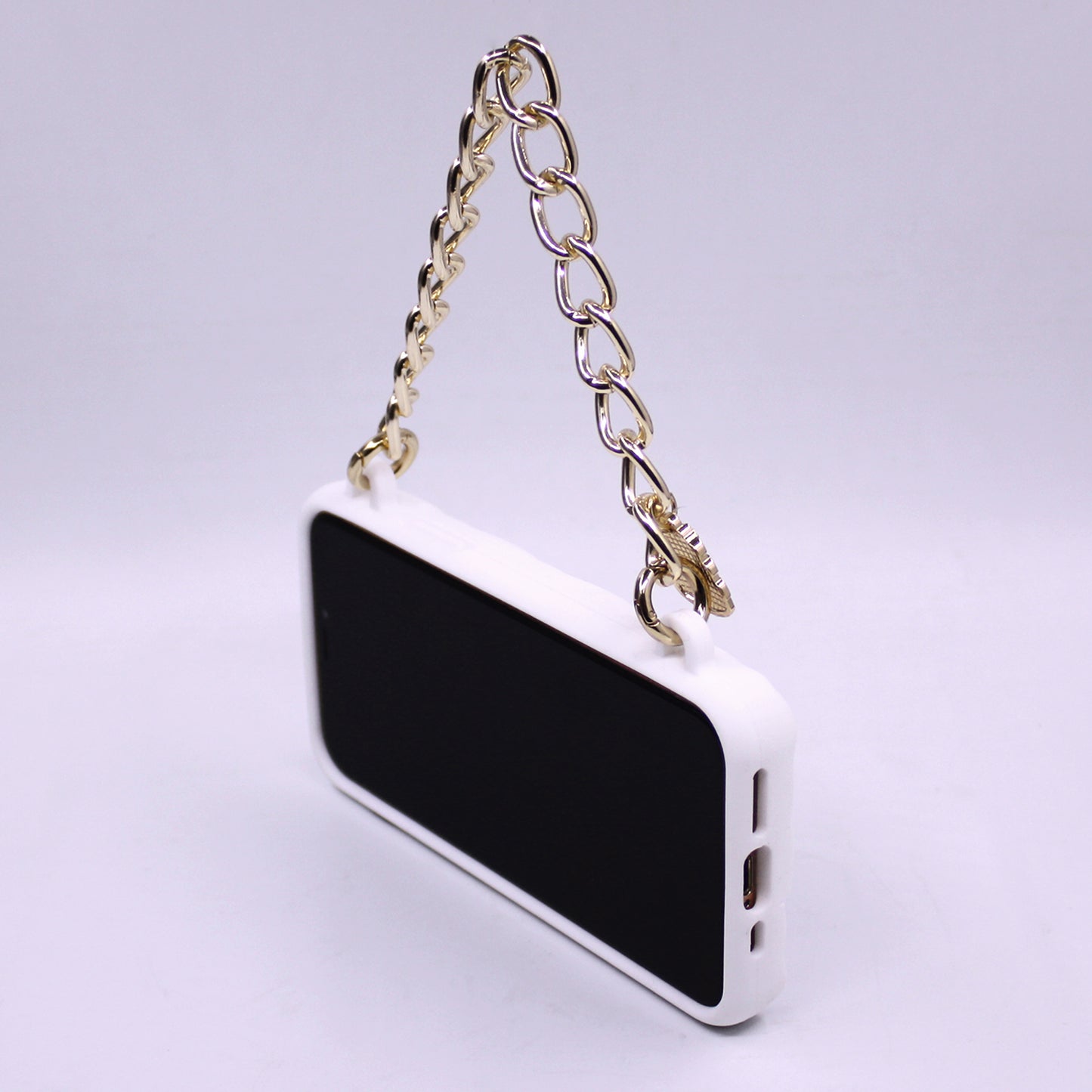 iPhone 11 Pro White Little Seal Stamped Case with 3-layered Strawberry Cake Charm